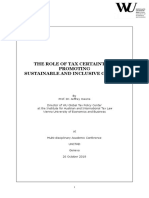 The Role of Tax Certainty in Promoting Sustainable and Inclusive Growth