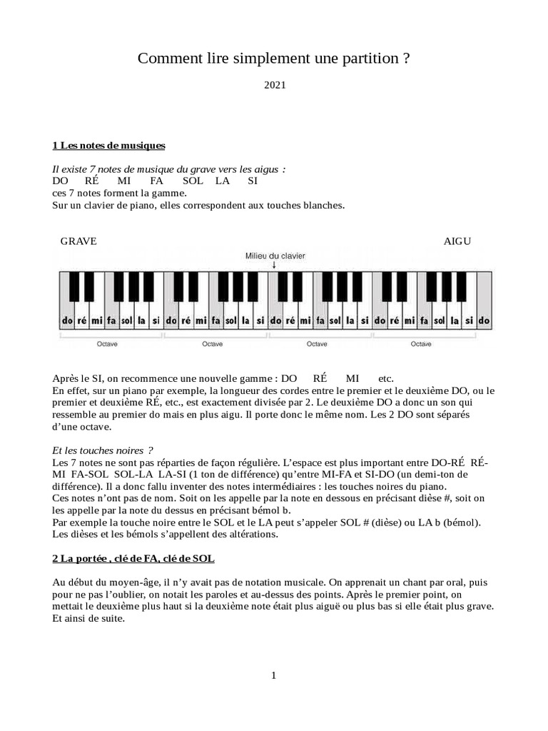 Solfege Simplifié Pour Choriste, PDF, Clef (musique)