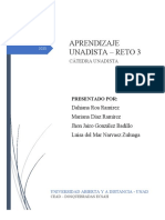 Aprendizaje Unadista Reto 3 Actividad en Grupo Resuelta