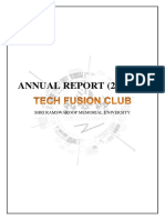 Annual Report Tech Fusion Club 2019-20