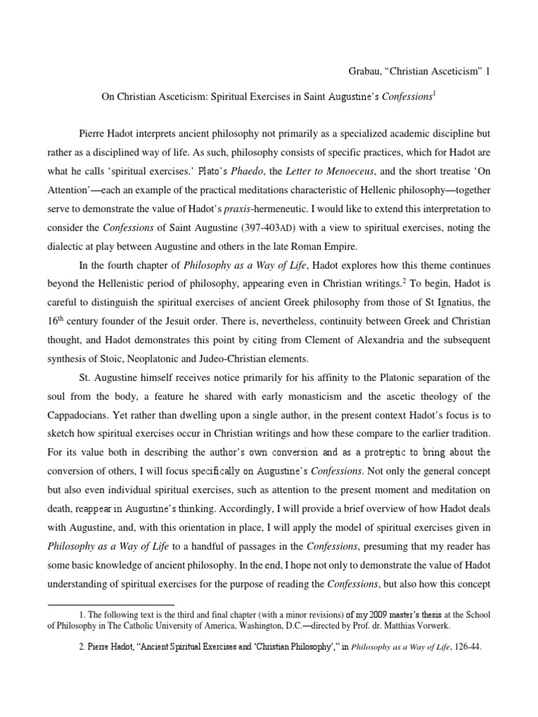 Christian Asceticism in Augustine's Confessions | PDF | Augustine Of ...