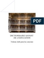 Dictionnaire Savant de Leducation 2019