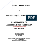 Manual de uso e manutenção elevador inclinado