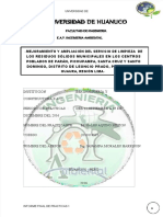 Mejoramiento del servicio de limpieza de residuos sólidos en centros poblados de Perú