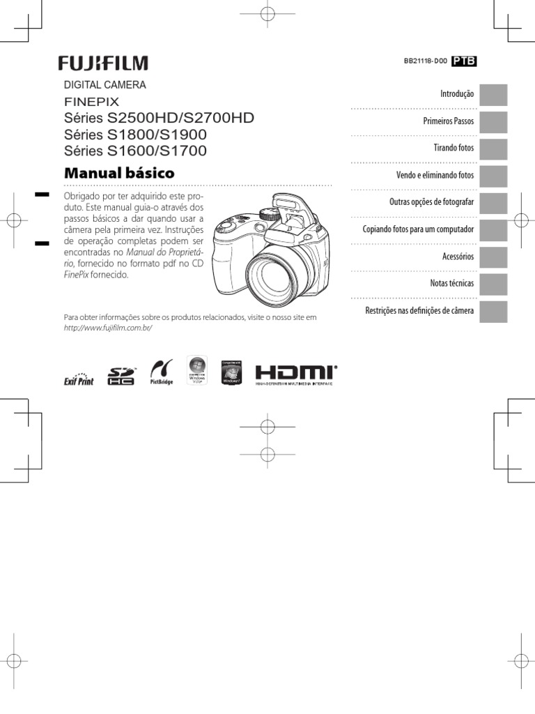 Manual FujiFilm FinePix S1800 | PDF | Câmera | Macintosh
