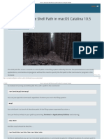 How To Add To The Shell Path in MacOS Catalina 10.5 Using The Terminal