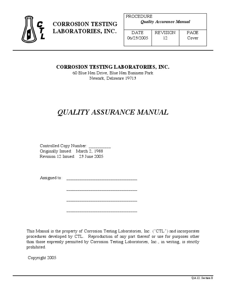 QA-Manual-12 | Quality Assurance | Calibration