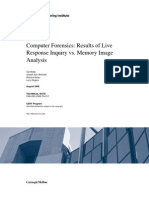 Computer Forensics: Results of Live Response Inquiry vs. Memory Image Analysis