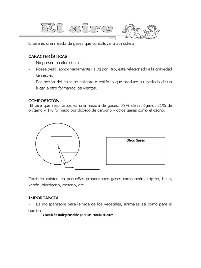 Ficha C y T El Aire | PDF | Atmósfera de tierra | Atmósfera