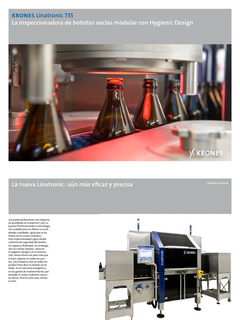 Sensor Krones Linatronic para vidrio | PDF | Botella | Lentes