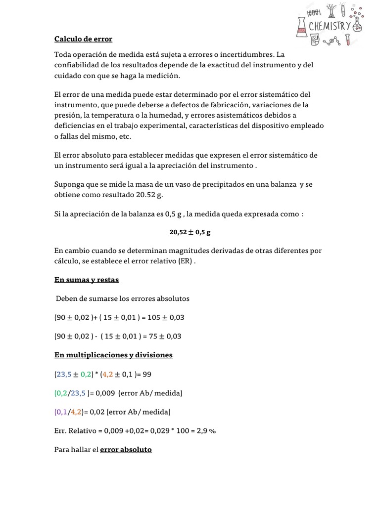 Calculo Error | PDF