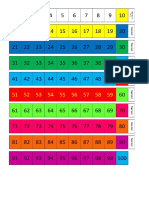 Banda Numérica 1-100 para Armar