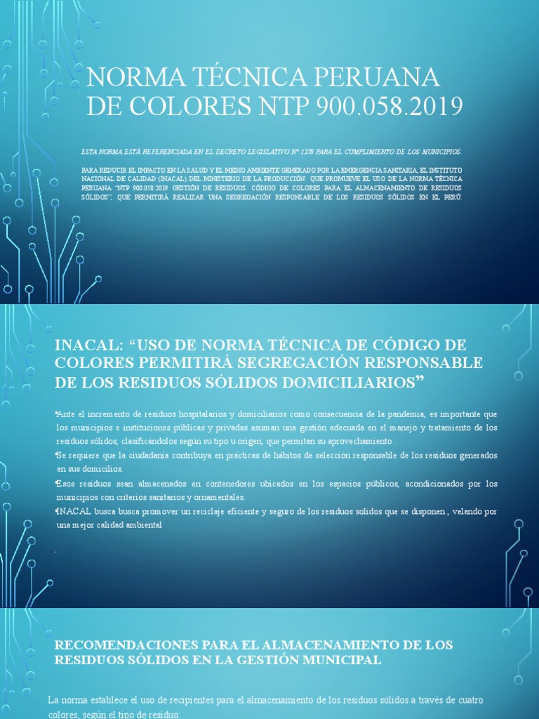 Código de Colores NTP 900.058:2019 | PDF