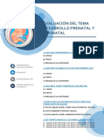 EVALUACIÓN DEL TEMA DESARROLLO PRENATAL Y PERINATAL