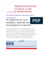 UN MISTERIO CON MAS DE 30 AÑOS LLEGA A LOS CAMPOS ARGENTINOS