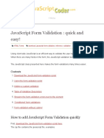 Javascript Form Validation: Quick and Easy!