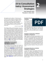 Approach To Consultation Psychiatry: Assessment Strategies: John Querques, M.D. Theodore A. Stern, M.D