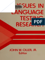 Issues in Language Testing Research