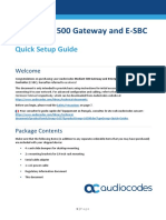 Mediant 500 Gateway e SBC Quick Guide