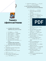 C-Fill in The Blanks With Possessive Pronouns and Possessive Adjectives