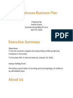 Executive Summary: Coffeehouse Business Plan