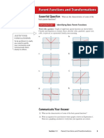 Parent Functions and Transformations Essential Question