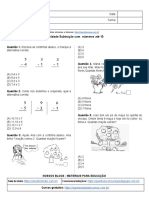 Atividades de Matematica 1 Ano Subtração Com Números Até 10