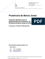 New Scientific Company España, s.r.l. * Protocolo para detección de Proteínas de Bence Jones en orina