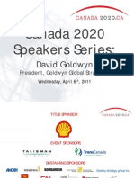 Canada 2020 Speakers Series: David Goldwyn On Creating A Stronger North American Market For Natural Gas