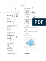 Formulas and concepts for mechanics of materials