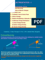 Electrostatics - I - : Electrostatic Force