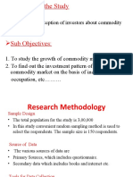 To Study The Perception of Investors About Commodity Market