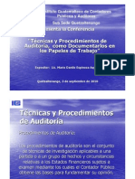 Técnicas y Procedimientos de Auditoría-Papeles de Trabajo-nueva versión-2010-A-