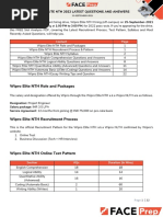 Face Prep Wipro NTH Slot Analysis 25th Sep 2021 Slot 2