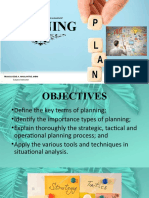 Planning: Principles of Organization and Management