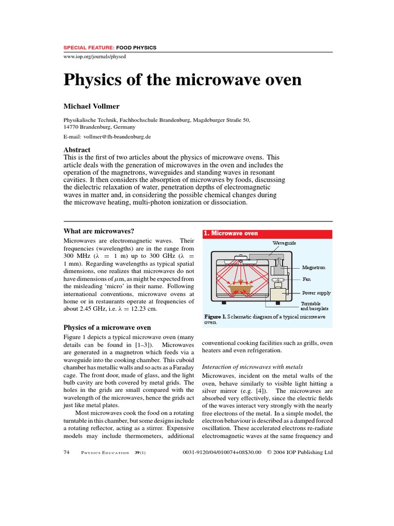 Physics of Microwave Ovens | PDF | Microwave | Dielectric