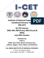Final INI-CET Prospectus Part B Ver-1 July 2021 Session For AIIMS New Delhi & 7 Other AIIMS As On 24 - 04 - 2021