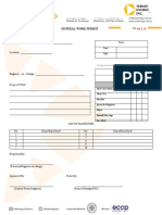 Permit To Work Form