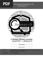 A Modular Distance Learning: Quarter 1 - Module 6