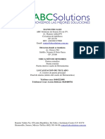 Datos para Instalacion Abc Solutions