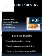 Fast Food Industry: Presented by