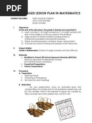 Semi Detailed Lesson Plan