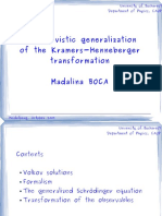 A Relativistic Generalization of The Kramers-Henneberger Transformation Madalina BOCA