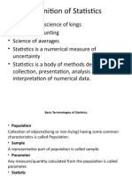 Basic Terminologies of Statistics
