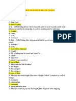 Mutiple Choices For Bill of Lading