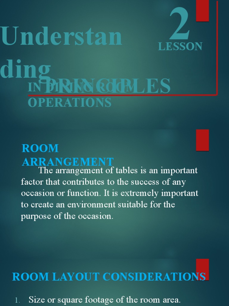 Understanding Principles in Dining Room Operations PDF Tableware Food And Drink Preparation