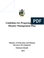 2011 School Disaster Management Plans