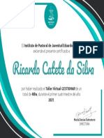 Certificado Institito Pironio - Ricardo Catete Da Silva