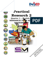 Practical Research 2: Quarter 1 - Module 4: Research Title and Its Background