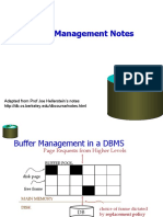Buffer Management Notes: Adapted From Prof Joe Hellerstein's Notes